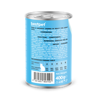 Bestpet Yetişkin Kediler İçin, Taze Tuna Balıklı, Taze Hamsi Parça Etli Ve Soslu Yaş Mama 400 gr 2